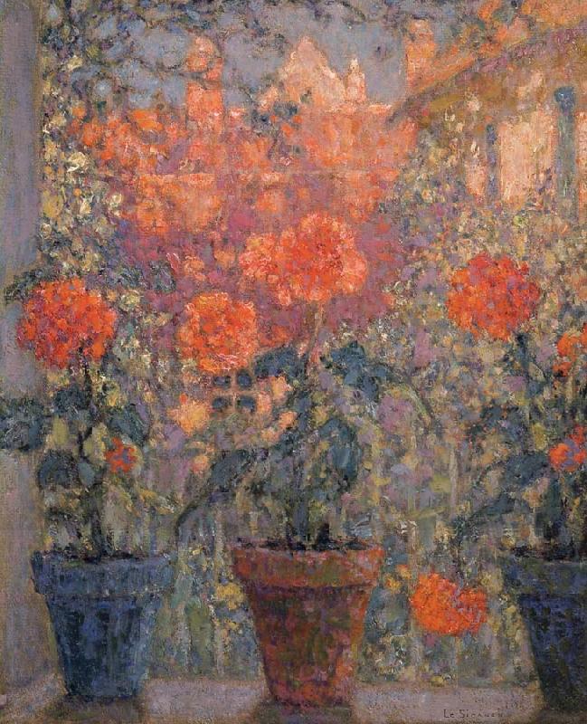 Le Sidaner Henri Les trois pots de fleurs